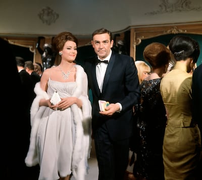 Sean Connery as James Bond with Claudine Auger in the 1965 film Thunderball. Photo: Metro-Goldwyn-Mayer