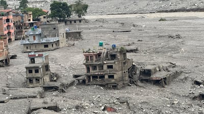 The force of the flash floods swept away the school buildings and surrounding homes. Photo: Rajendra Dawadi