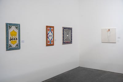 A series of works by Sultan bin Fahad highlights links between jazz and Islam. Photo: Leila Heller Gallery