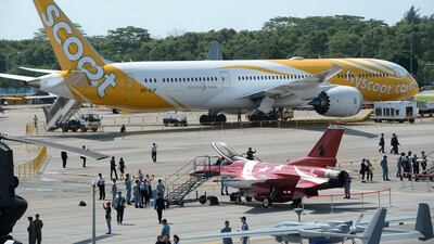 There will be around two-thirds fewer exhibitors than 2020 at this year's Singapore Airshow, Asia's biggest aerospace gathering. AFP