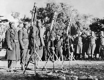 Soldiers of the National Liberation Front undergo training in the Algerian maquis in 1957. AFP