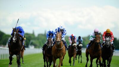 Delegator, left, ridden by Frankie Dettori, proved he could tackle 1,200m by winning the Duke of York Stakes in May.