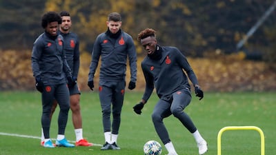 Chelsea's Tammy Abraham, right. Reuters