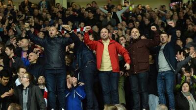 The Europa League game between Manchester United and Liverpool brought the best and worst out of supporters of both teams. Peter Powell / EPA