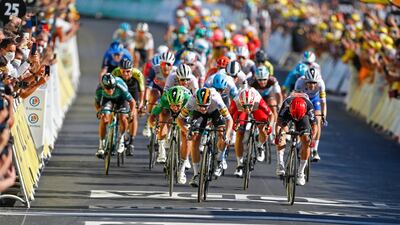 Ireland's Sam Bennett wins Stage 10. PA