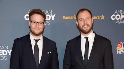 Comedian Seth Rogen and director Evan Goldberg. Michael Loccisano / Getty Images / AFP