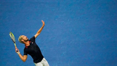 Richard Gasquet serves the ball to Novak Djokovic during their 2018 US Open Men's Singles tennis match at the Billie Jean King National Tennis Center in New York. Eduardo Munoz Alvarez / AFP