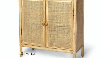 Sofia Rattan cabinet from The Attic, Dh1,450