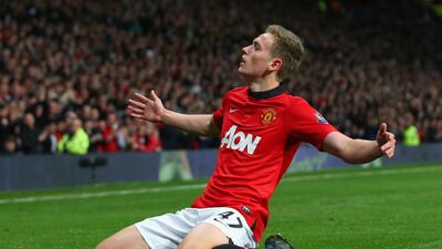 Manchester United’s James Wilson reaped the team’s faith in him with a double in last week’s Premier League match against Hull City. Alex Livesey / Getty Images