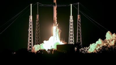 A SpaceX Falcon 9 rocket lifts off from Cape Canaveral Space Force Station. AP