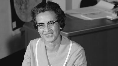 This 1966 NASA file handout photo shows Katherine Johnson, in NASA's early years, the gifted mathematician who analyzed and verified complex aerospace data, becoming an integral part of the Space Task Group, a core group of researchers who made American manned space travel a reality. - Katherine Johnson, whose calculations enabled Apollo 11 to land on the moon, died on February 24, 2020 at 101. NASA / AFP