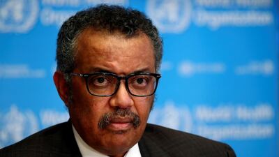 Director General of the World Health Organization (WHO) Tedros Adhanom Ghebreyesus attends a news conference on the situation of the coronavirus (COVID-2019), in Geneva, Switzerland. Reuters