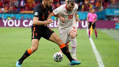 Stefan De Vrij - 7: Too easily outjumped by Musliu on a 41st minute corner with Macedonia creating chances against the three Dutch defenders. Replaced at half time. AP