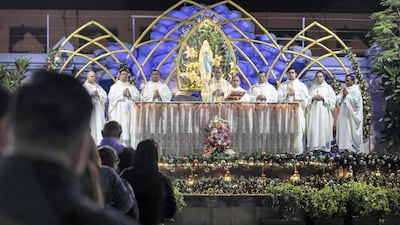 Thousands of Christians attend midnight mass at St Mary’s in Dubai, the largest church in the Gulf