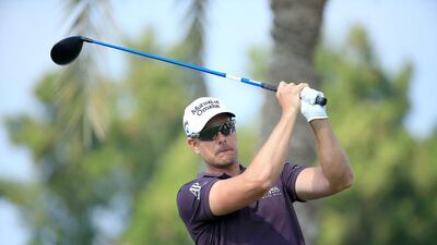 Henrik Stenson of Sweden in action during the pro-am as a preview for the 2016 Omega Dubai Desert Classic on the Majlis Course at the Emirates Golf Club on February 3, 2016 in Dubai, United Arab Emirates. (Photo by David Cannon/Getty Images)