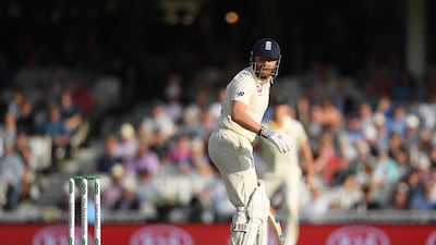 England's Jonny Bairstow looks back as he edges behind to Steve Smith of Australia and is out for 14. Getty