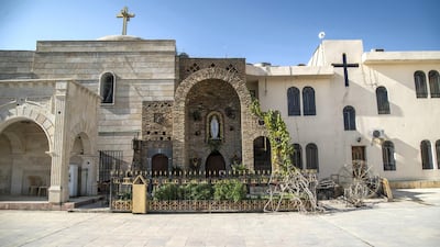 On top of Saint Mary Al Tahira church in Qaraqush, Mosul. Haider Husseini / The National