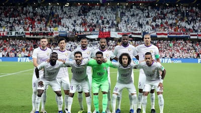 Al Ain team before the game between River Plate and Al Ain in the Fifa Club World Cup.