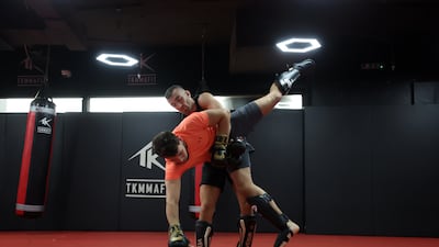 Mohammad Yahya during a workout at TKMMAFIT in Dubai.
