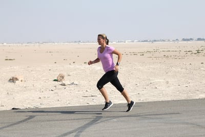 Toni Metcalfe participated in the 7Emirates Run. Navin Khianey / The National