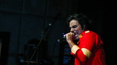 Mudassar Hussain Muhammad changes costumes frequently during each performance. Victor Besa for The National