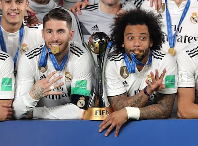Sergio Ramos, left, and Marcelo have enjoyed much success during their time at Real Madrid. Chris Whiteoak / The National
