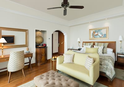Rooms are bright, elegant and functional, with views of the surrounding landscape. Photo: Ananda in the Himalayas