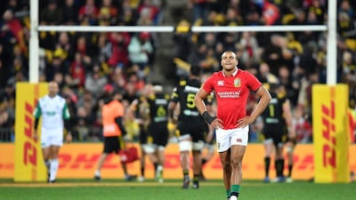 Jonathan Joseph of the Lions during the match against the Hurricanes at Westpac Stadium on June 27, 2017 in Wellington, New Zealand. Getty Images