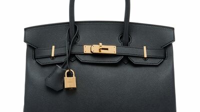 A black Epsom leather Birkin 30 with gold hardware. Estimate: £5,000 - 7,000. Courtesy Christie's