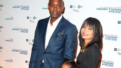 Dave Chappelle arrives at the Kennedy Center for the Performing Arts for the 18th Annual Mark Twain Prize for American Humor presented to Eddie Murphy on Sunday, October 18, 2015, in Washington. Owen Sweeney/Invision/AP