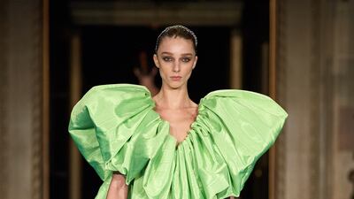 Christian Siriano went for all-out glamour for spring / summer 2022. Photo: Christian Siriano