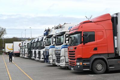 Lorries were forced to stop and park in the south east England in the run-up to Christmas, after France closed its borders to accompanied freight arriving from the UK due to the rapid spread of a new coronavirus strain. AFP