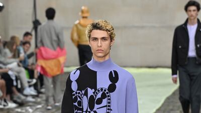 It was a more relaxed affair than usual for Hermes, with contemporary takes on Roman sandals and boxy, comfy baggy shorts. Getty Images