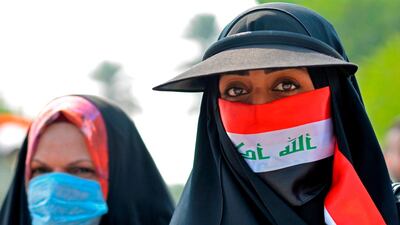Iraqi students and professors take part in ongoing anti-government protests in the central city of Diwaniyah. AFP