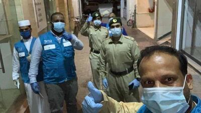 Naseer Vatanappally has worked with police, health officials and community leaders to take food to workers who have lost their jobs and identify suspected Covid-19 cases in Dubai's congested neighbourhoods. Courtesy: Naseer Vatanappally