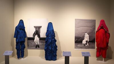 Indian clothing designer and artist Kallol Datta's display exploring Islamic dress
