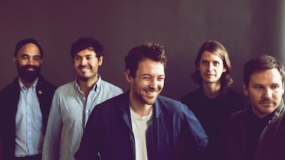 Fleet Foxes, from left: Morgan Henderson, Casey Wescott, frontman Robin Pecknold, Skyler Skjelset and Christian Wargo. Courtesy Shawn Brackbill