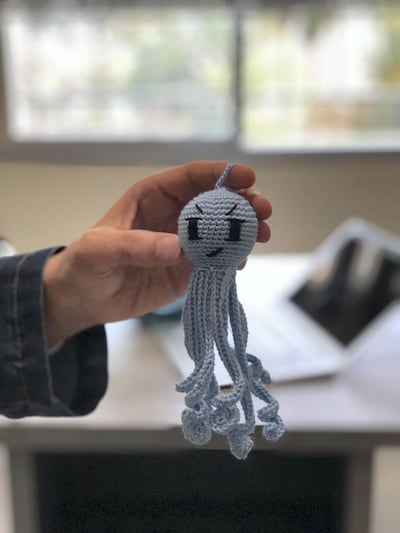 When Nour Kahwaji is feeling angry or anxious about her problems then she gives her octopuses angry faces. Courtesy Laura McKenzie