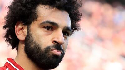 Liverpool's Mohamed Salah looks on during their Premier League match against Burnley at Anfield on Sunday. Peter Byrne / AP Photo