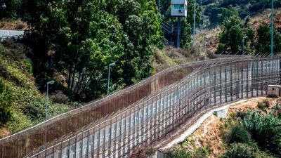 The border fence encircling Spain's North African enclave of Ceuta which lies on the Strait of Gibraltar, surrounded by Morocco. AFP