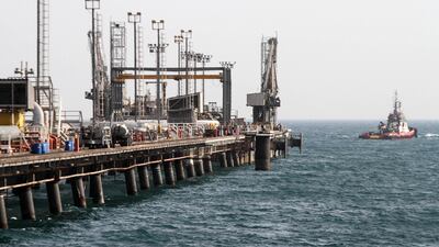 A picture shows an oil facility on Iran's Kharg Island. AFP