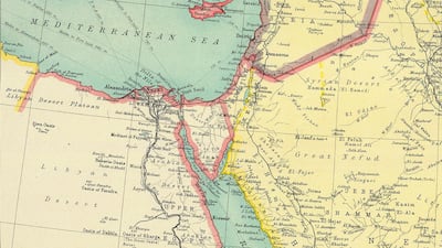 A map of Jordan from 1923.