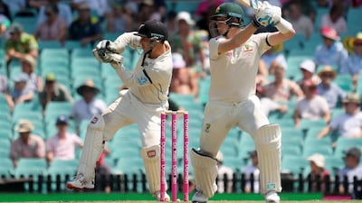 Steve Smith plays a shot. AFP