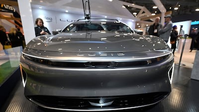 A Lucid electric car at the Consumer Electronics Show in Las Vegas last year. Getty Images