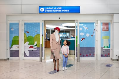 Emirates' Unaccompanied Minors Service is for children between five and 11 years. Photo: Emirates