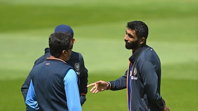 India's stand-in captain Jasprit Bumrah at a training session at Edgbaston on the eve of the 5th Test against England. Getty
