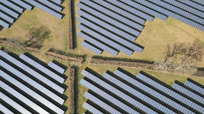 A solar farm near Melksham in south-west Britain. Reuters