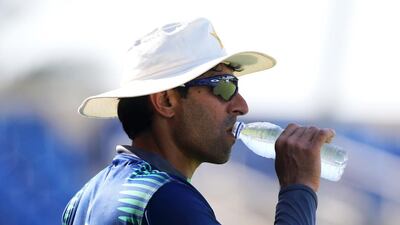Pakistan's Misbah-ul-Haq in action during nets. Jason O'Brien / Action Images