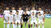 Iran players pose for a team picture before their World Cup qualification match against North Korea in June 2025. EPA