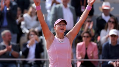 Russian teenager Mirra Andreeva celebrates her maiden Grand Slam title at Roland Garros. AFP